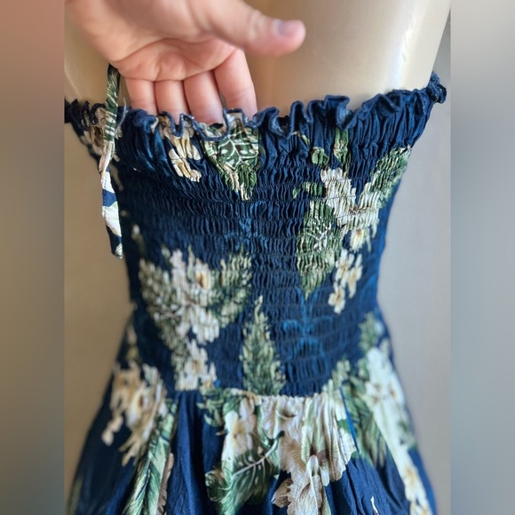 Hawaiian Luau  Kimono Fairy Dress in Pineapple Garden Navy size one size - Picture 10 of 12